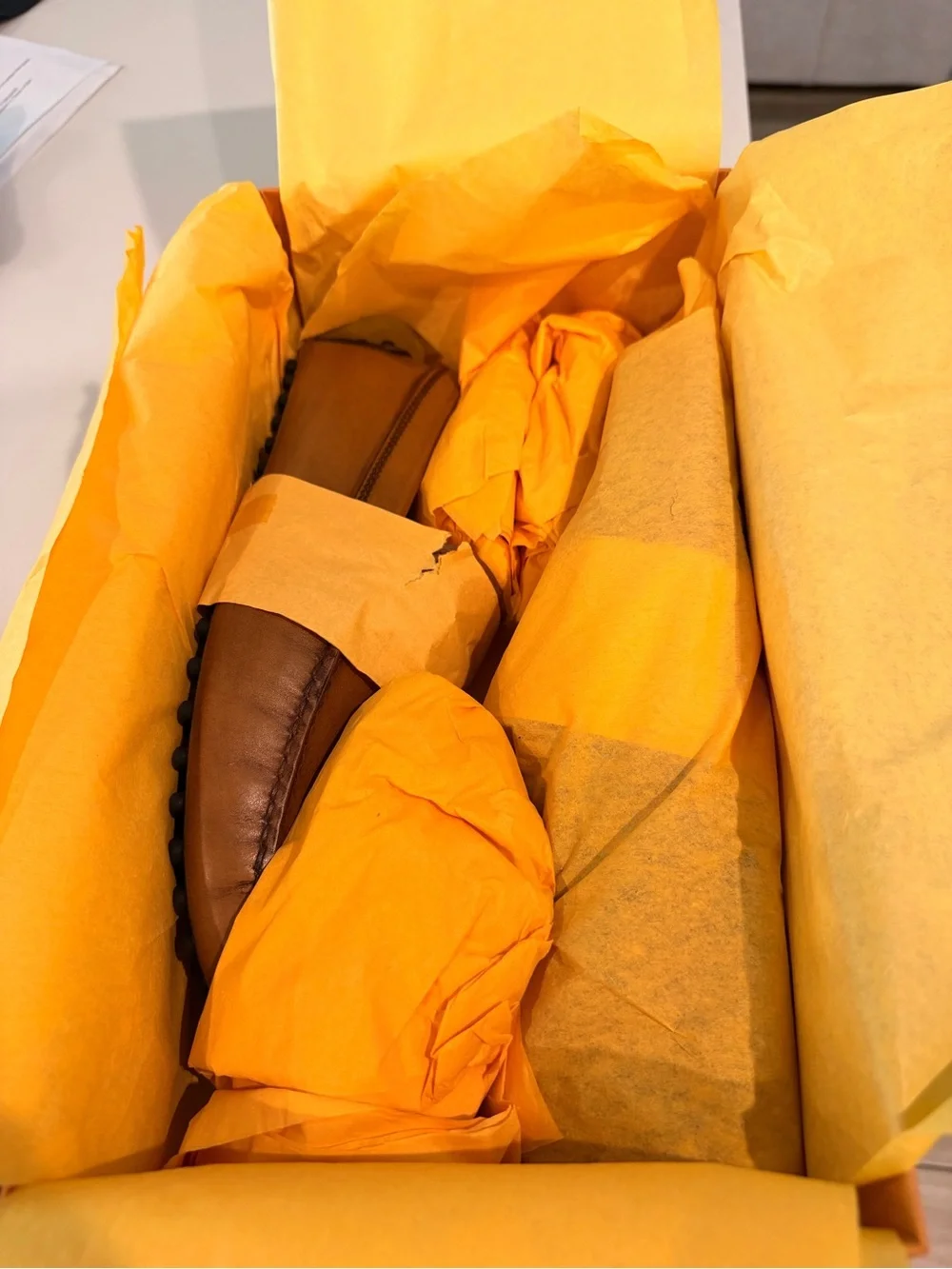 Tod's Tan Leather Driving Loafers